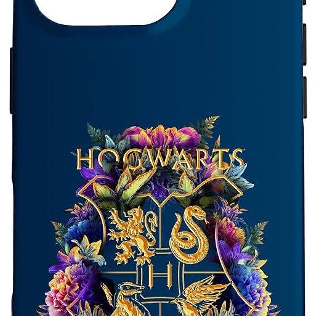 Harry Potter Hogwarts Multi-Colored Floral Crest Case for iPhone 16 Pro