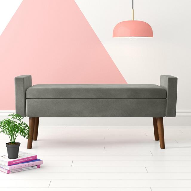Mosier Upholstered Flip top Storage Bench