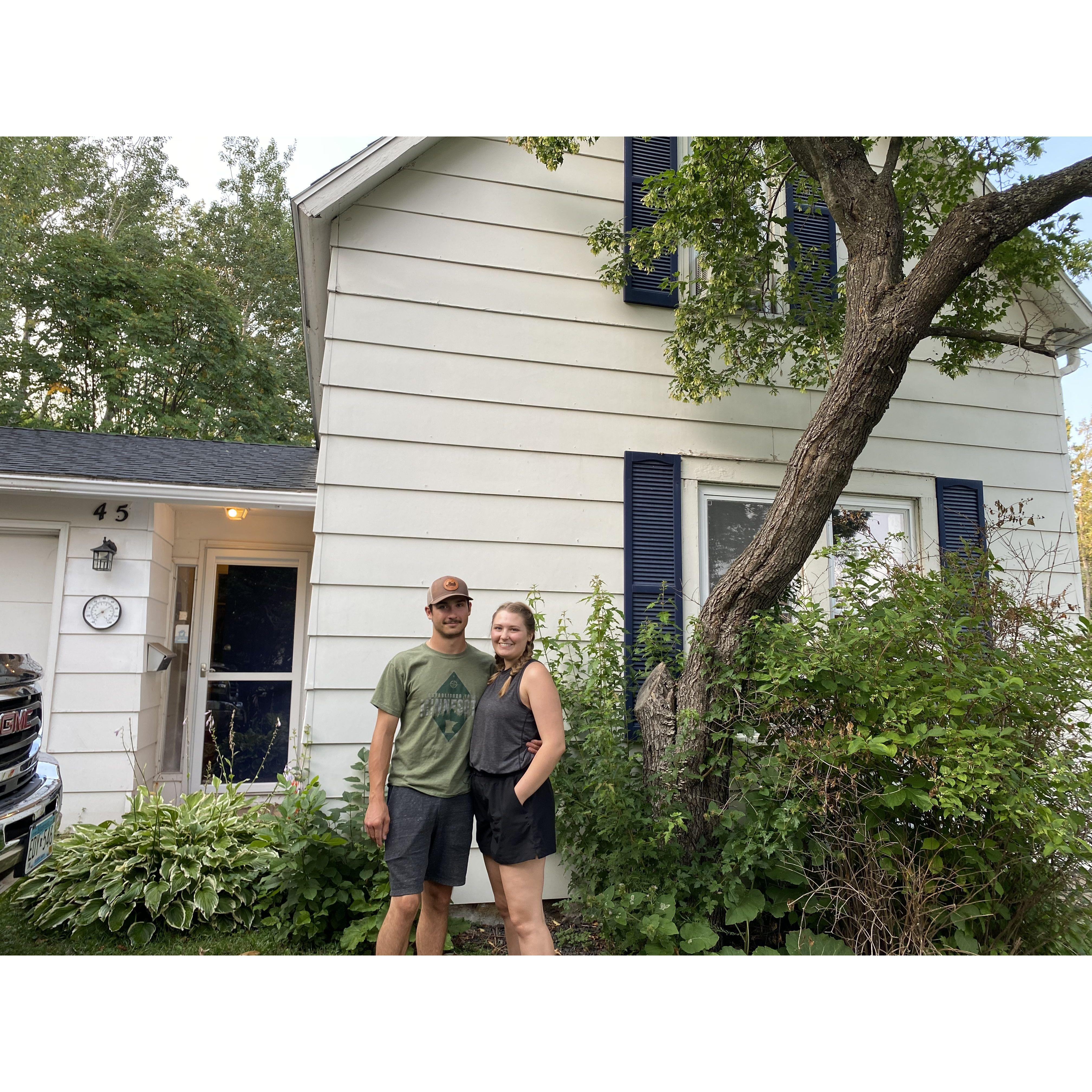 Our proud first time homeowners picture!