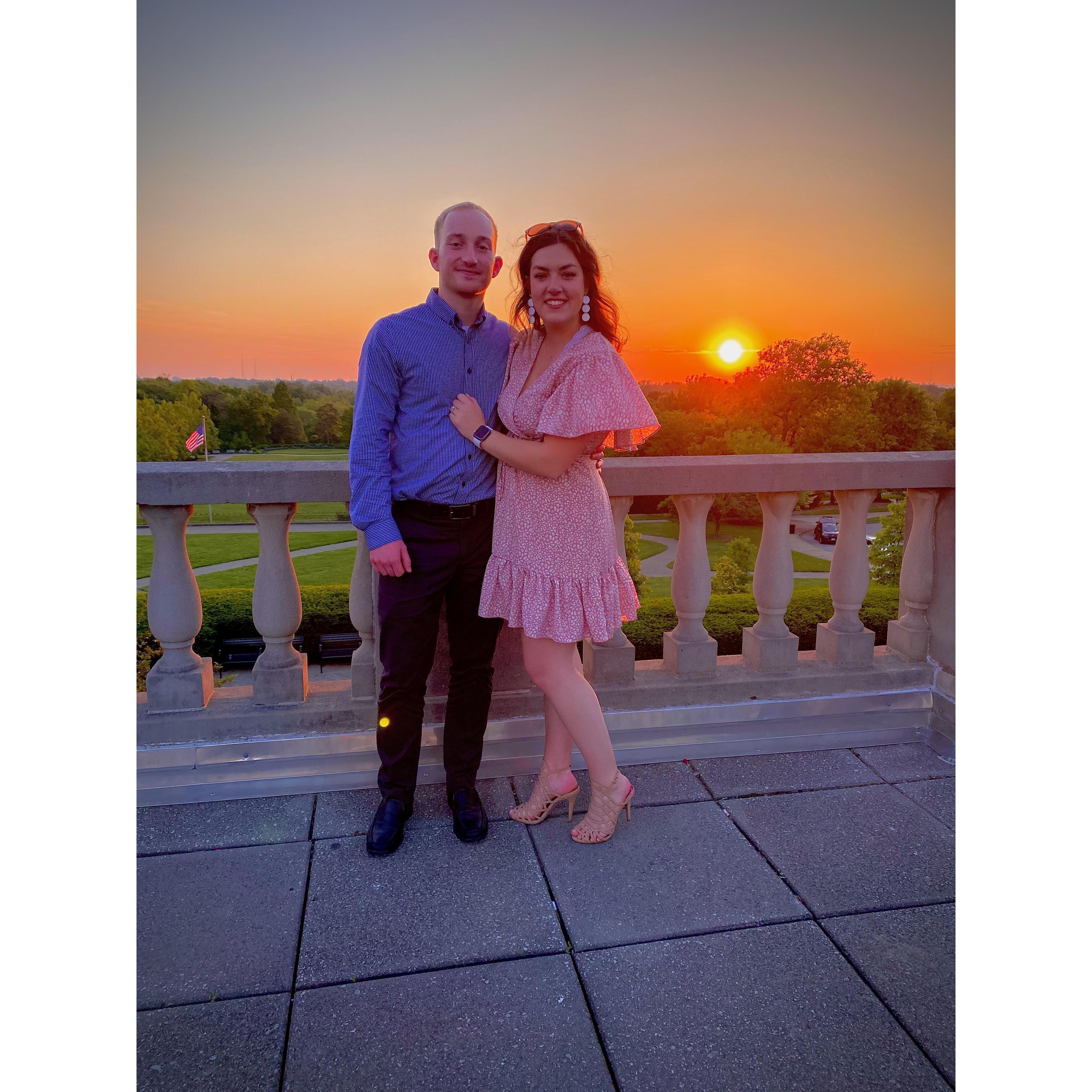 Got to celebrate our friends Sam & Austin's wedding at Ault Park where we got engaged! 05/22/2021