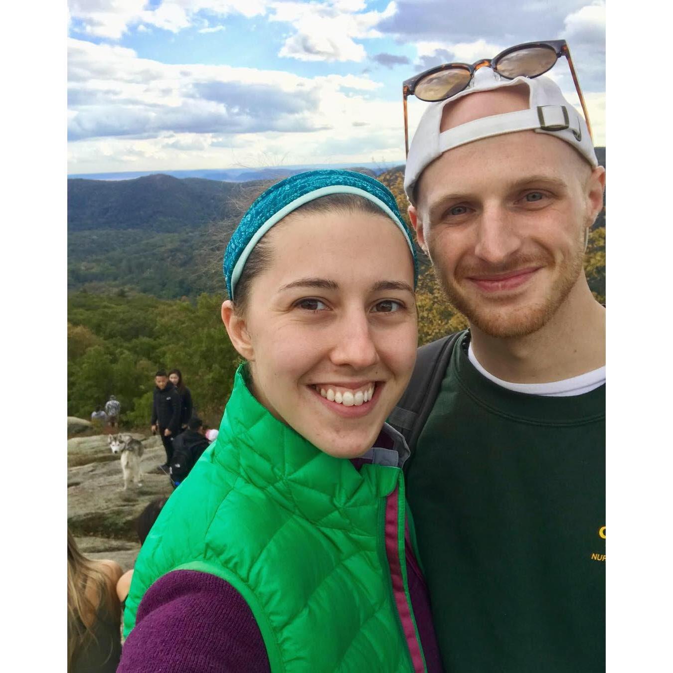 Hiking up Bear Mountain in the fall - what a view!