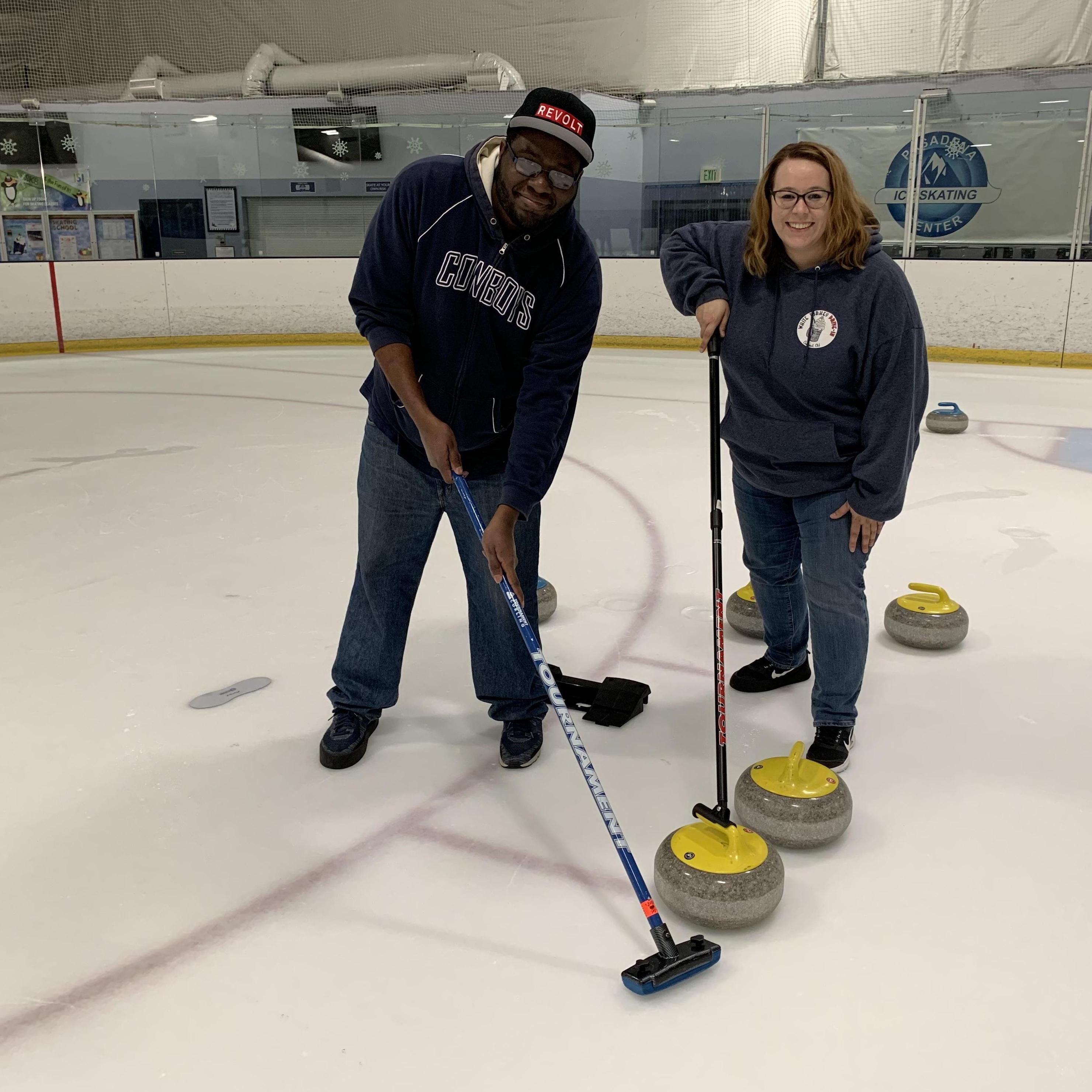 2019 - Learning curling for our new Olympic careers