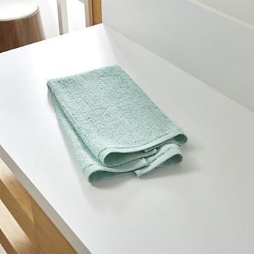 Ribbed Seafoam Hand Towel