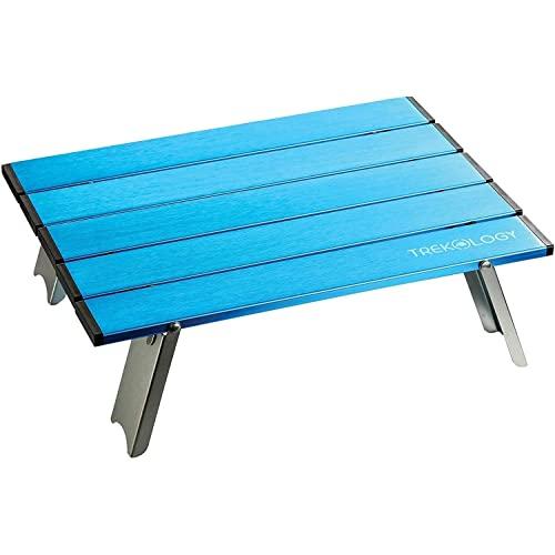 Personal Beach Table for Sand, Collapsible Small Portable Folding Compact Tables, Mini Bike Hike Camping Accessories - Keep Your Coffee, Drinks Food, Personal Gadgets Away from Sand and Dust