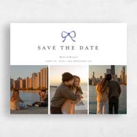 White Wedding Save the Date - Perkins Multiphoto
