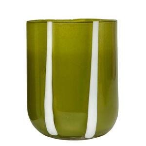Atina Glassware | Olive & White