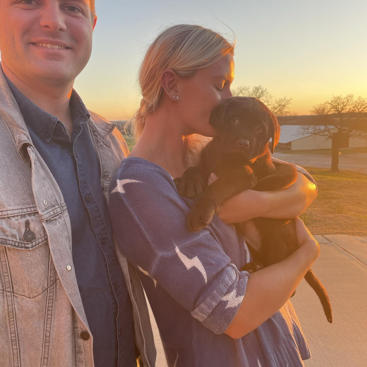 The day we brought home our sweet baby Zeus - our first shared pet