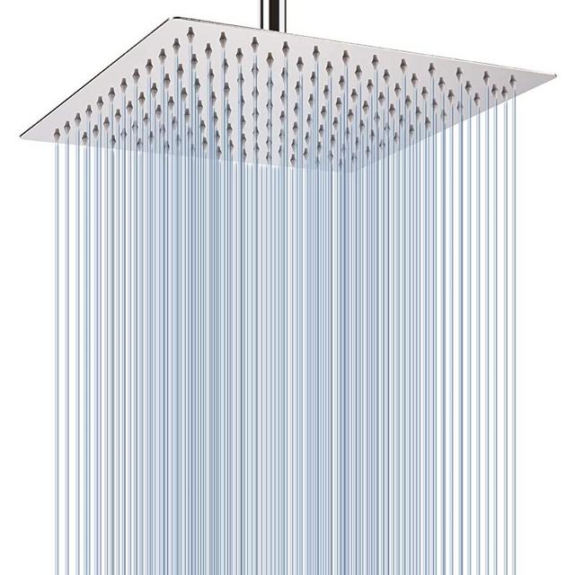 Rain Shower Head - Voolan 12 Inches Large Rainfall Shower Head Made of 304 Stainless Steel - Perfectly Adjustable Alternative to Bathroom Shower Heads