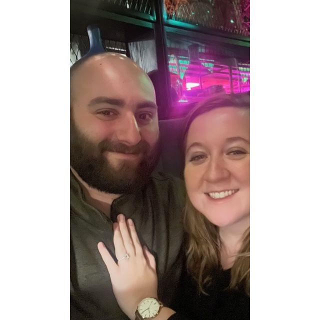 The night we got engaged!
