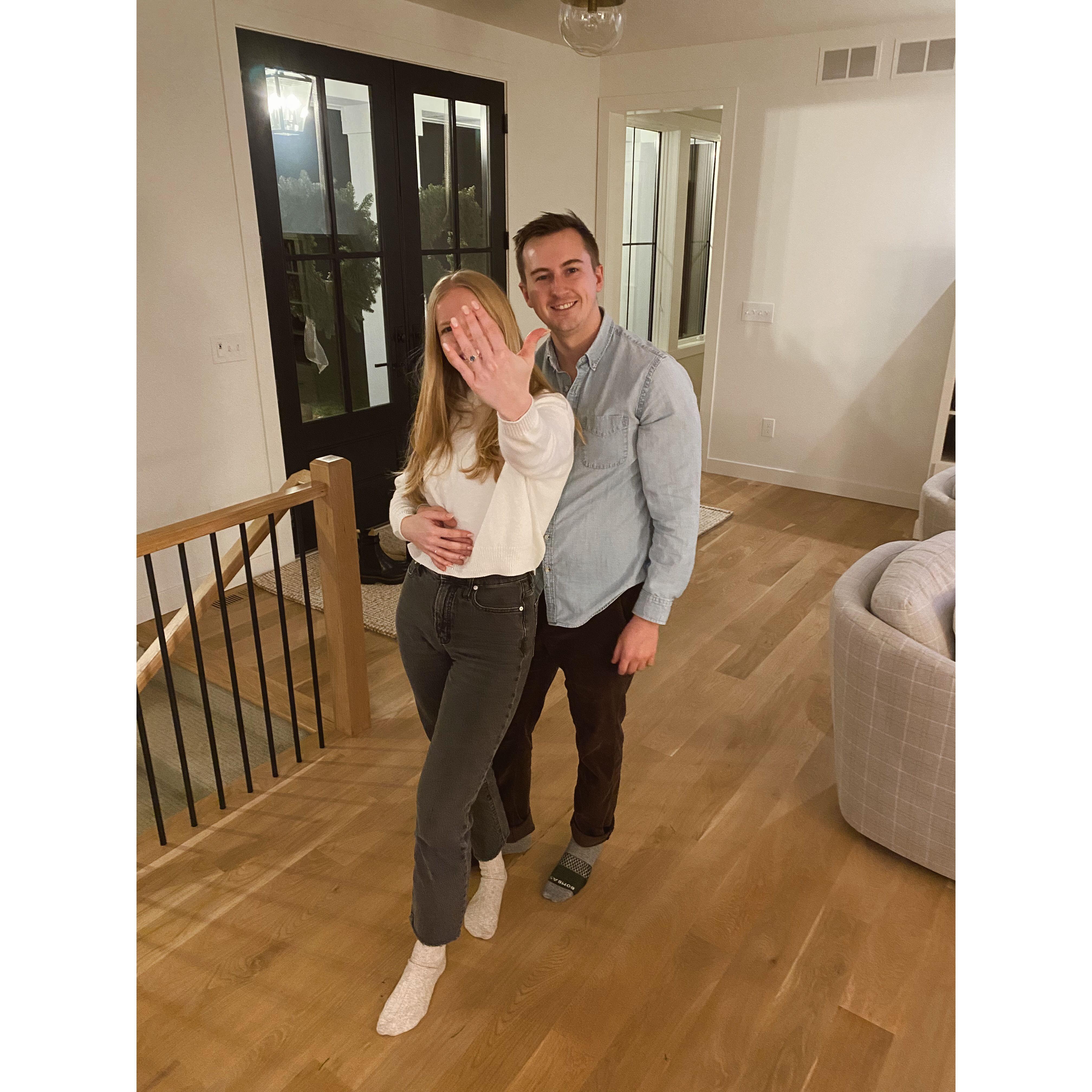 12.2023 Celebrating our engagement with friends