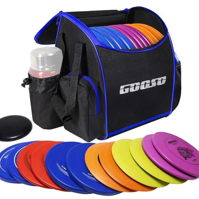 Disc Golf Set with Bag - 12 PCS Flying Disc Golf Discs for Beginner with Putter, Midrange, Driver | Portable Disc Golf Backpack Holds 28+ Discs Free Stand Bag Design for Convenient Use