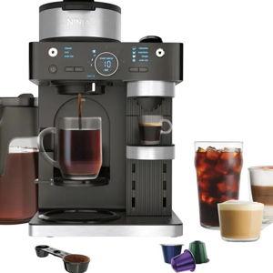 Ninja - Espresso & Coffee Barista System, Single Serve & Nespresso, with 12-Cup Carafe, 4 Styles with Ristretto - Black