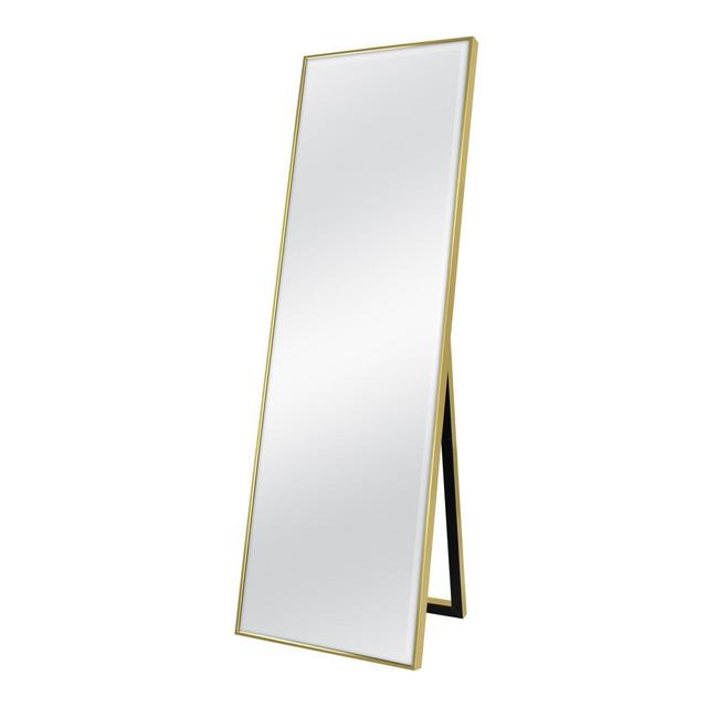 Cheval 59.5-Inch x 19.5-Inch Rectangular Floor Mirror with Built-In Easel in Gold