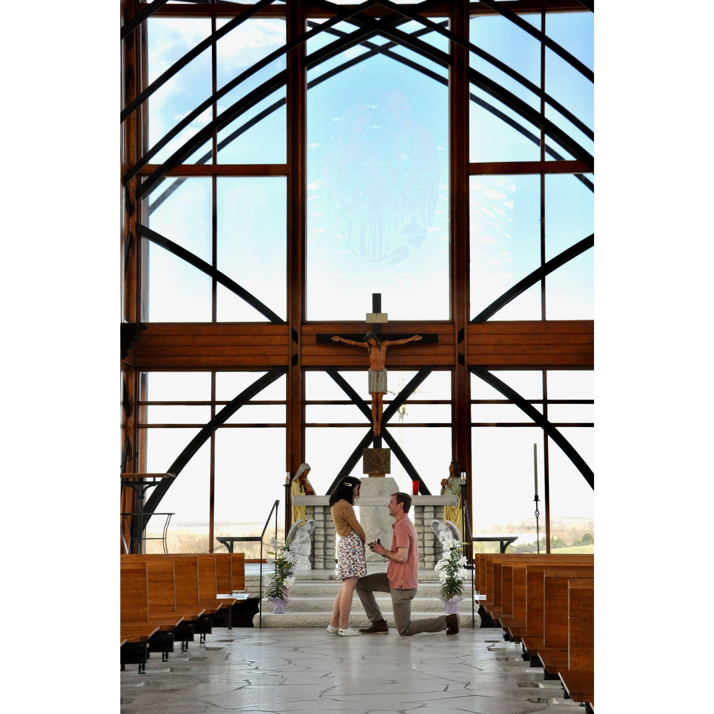 4/6/24 Engaged at the Holy Family Shrine!