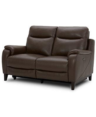 Kolson 60" Leather Power Recliner Loveseat, Created for Macy's