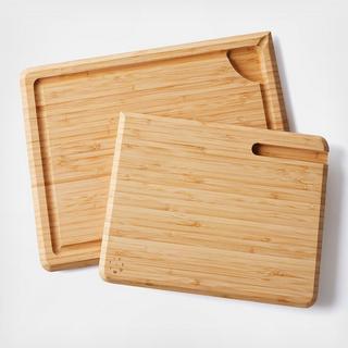 2-Piece Bamboo Cutting Board Set