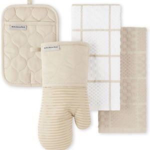 Kitchen Aid Cloth, Oven Mitt, Pot Holder, Kitchen Towel 4-Pack Set