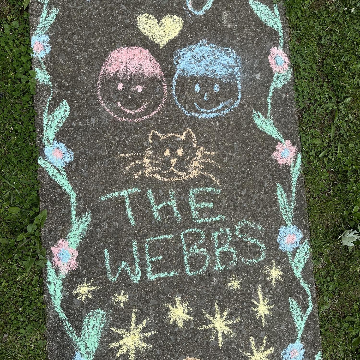 We loved so much about our first home together! Drawing everything out with some sidewalk chalk for our engagement announcement just felt perfect