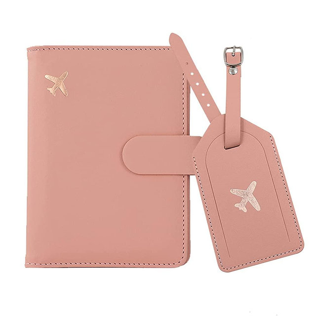 Melsbrinna Passport Holder,Passport Holder Card Slots,Cute Passport cover for Women/Men,Waterproof Rfid Blocking Travel Wallet (GP-Pink)