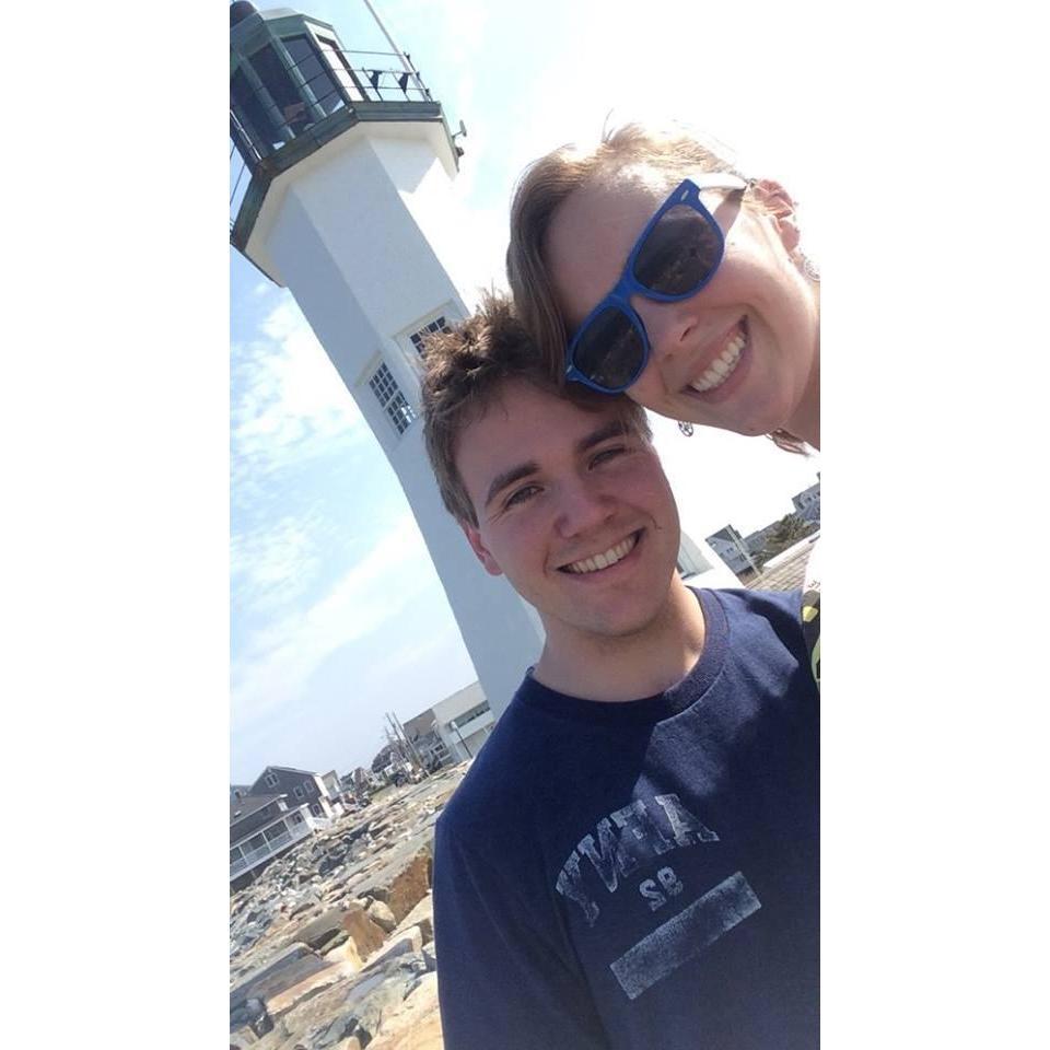 Enjoying Scituate Light (our spot)
