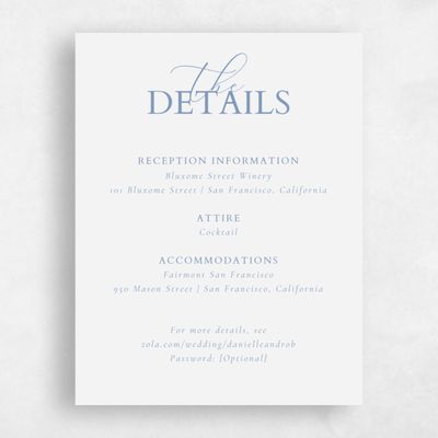 Denim Blue Wedding Enclosure - Damon