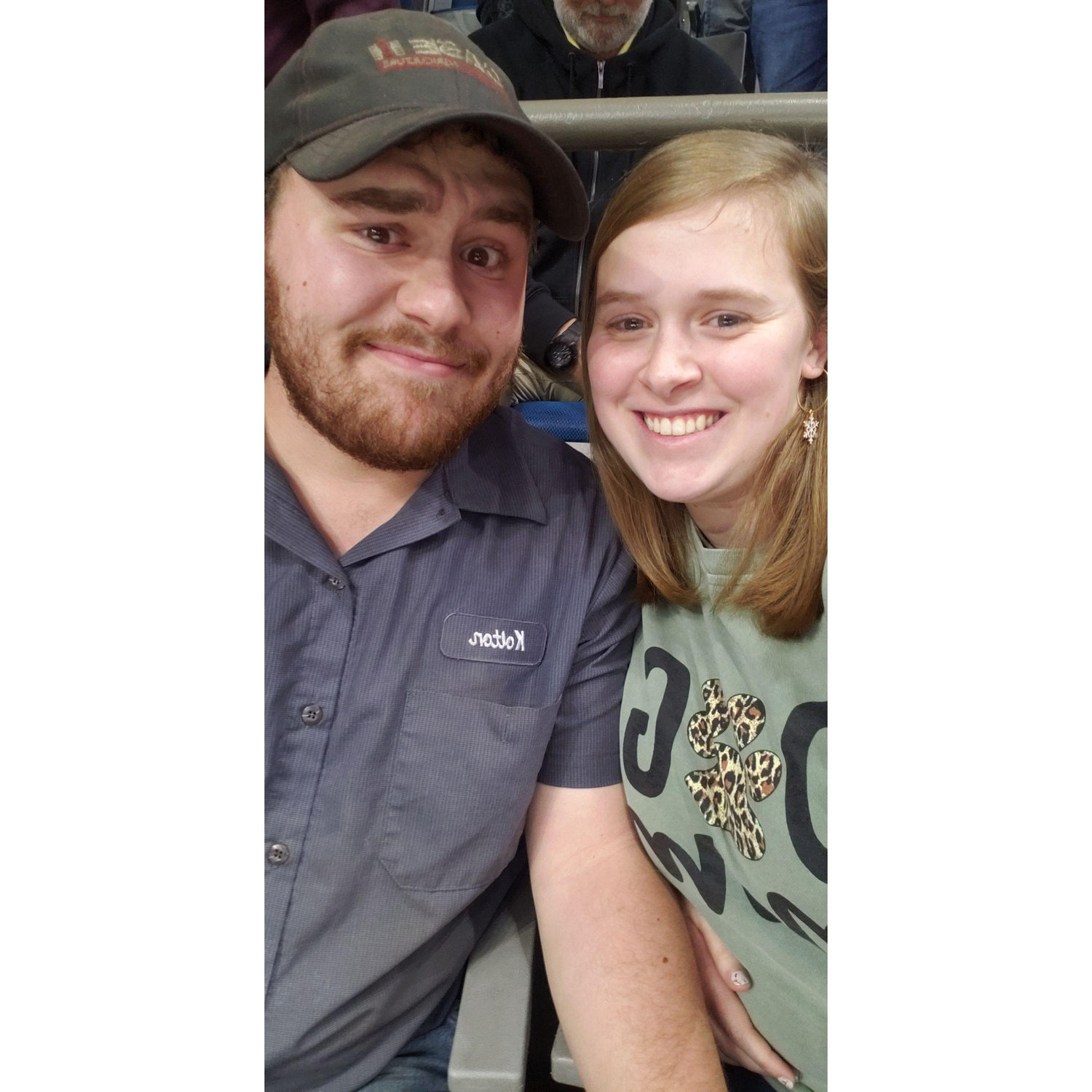 This was taken at a Komets Hockey game. I had never been to a hockey game before going with Kolton!