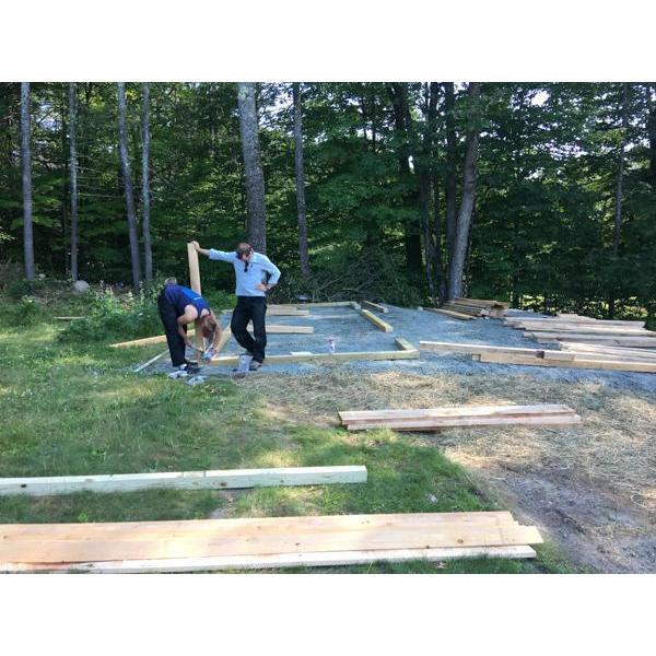 Day 1 of barn-building at 15 Old Lyme Rd.