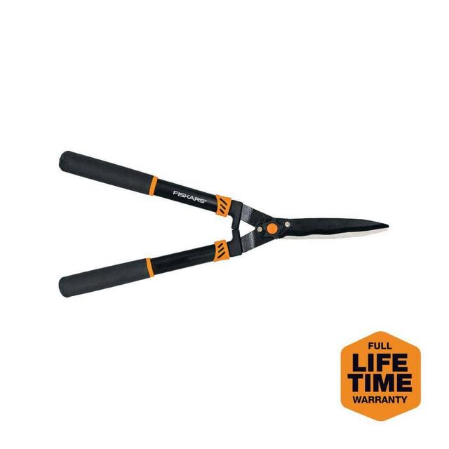 Fiskars 22 in. Wavy-blade Hedge Shears with Adjustable Blades 391791-1007 - The Home Depot