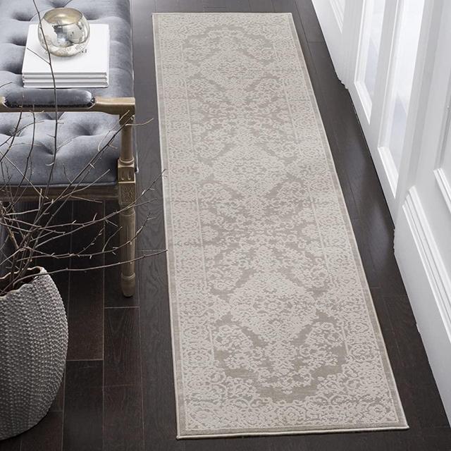 Safavieh Princeton Collection PRN713G Runner, 2' x 8', Grey/Beige