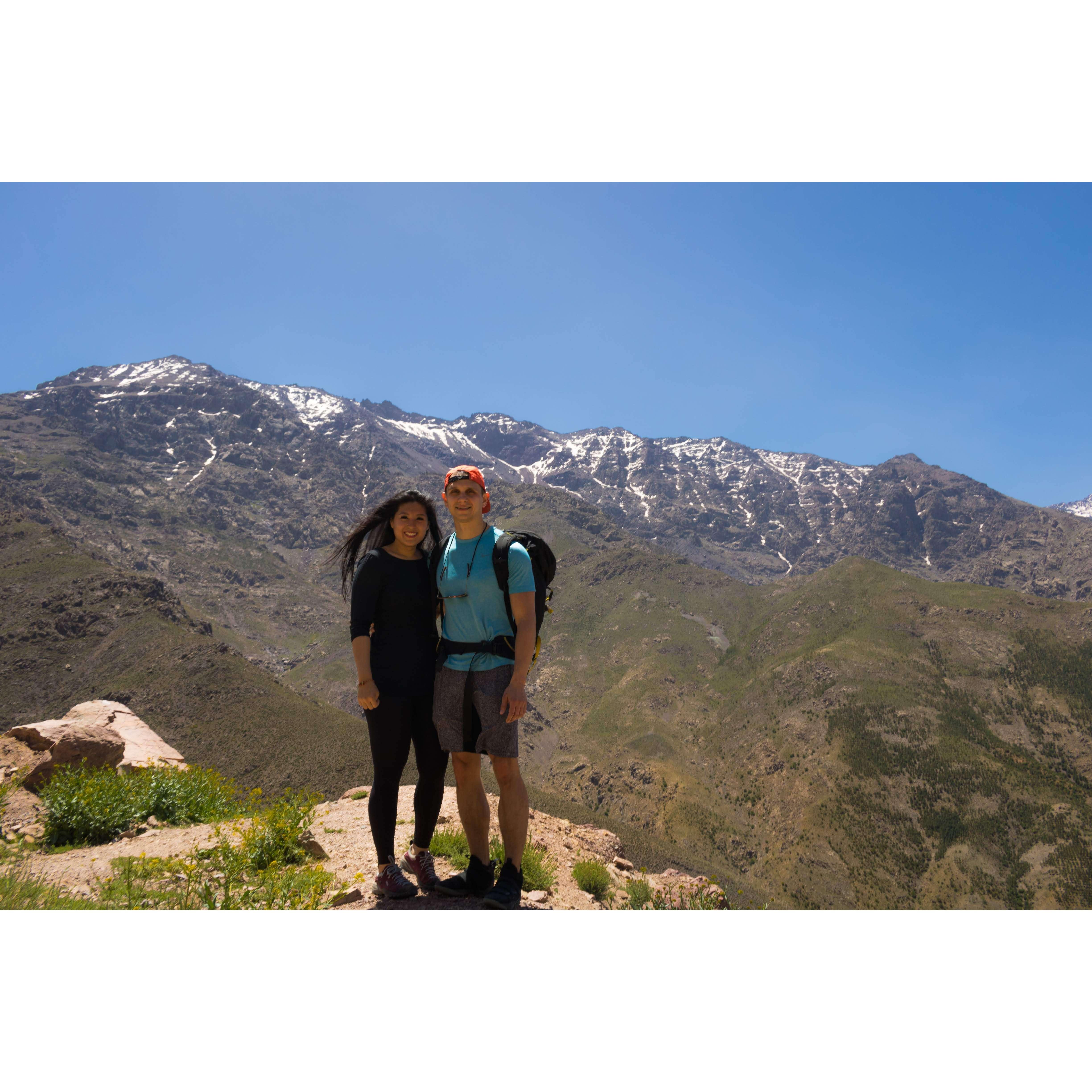 HIKING 3,000 meters mountain in Imlil, Morocco. Both M&J were destroyed, swollen, and burned. Jenny wanted to throw Max off the mountain for his adventure-seeking behaviour.