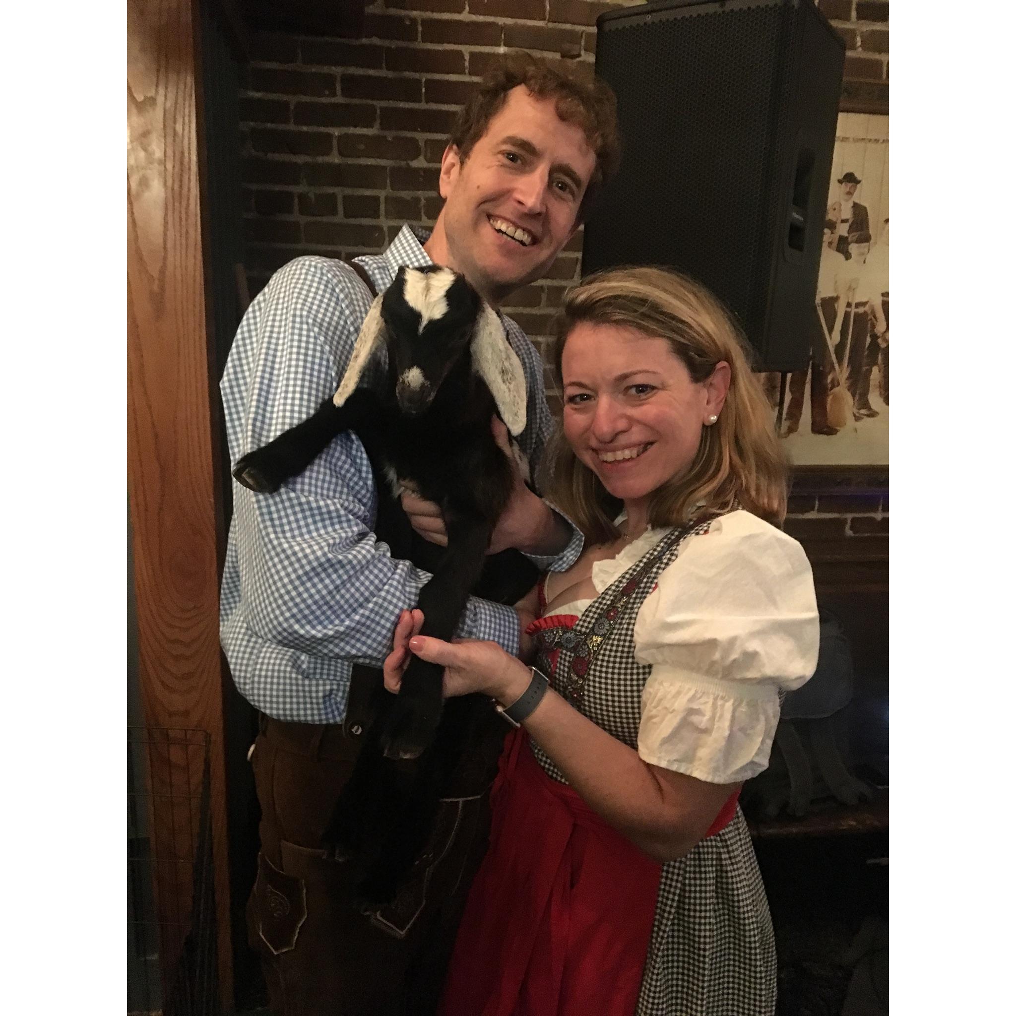 We’ve thought about getting a baby goat instead of a puppy!