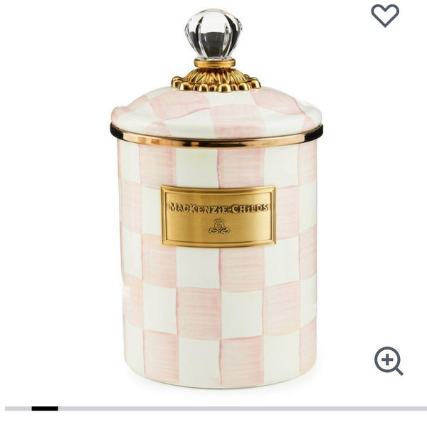 Rosy Check Enamel Canisters