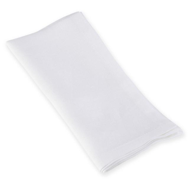 Saro Lifestyle Lino 10-Inch Square Napkins in White (Set of 4)