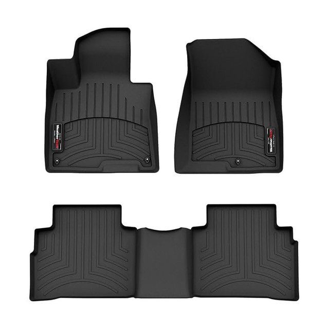 WeatherTech Custom Fit FloorLiners for Kia Sportage - 1st & 2nd Row (441732-1-2), Black