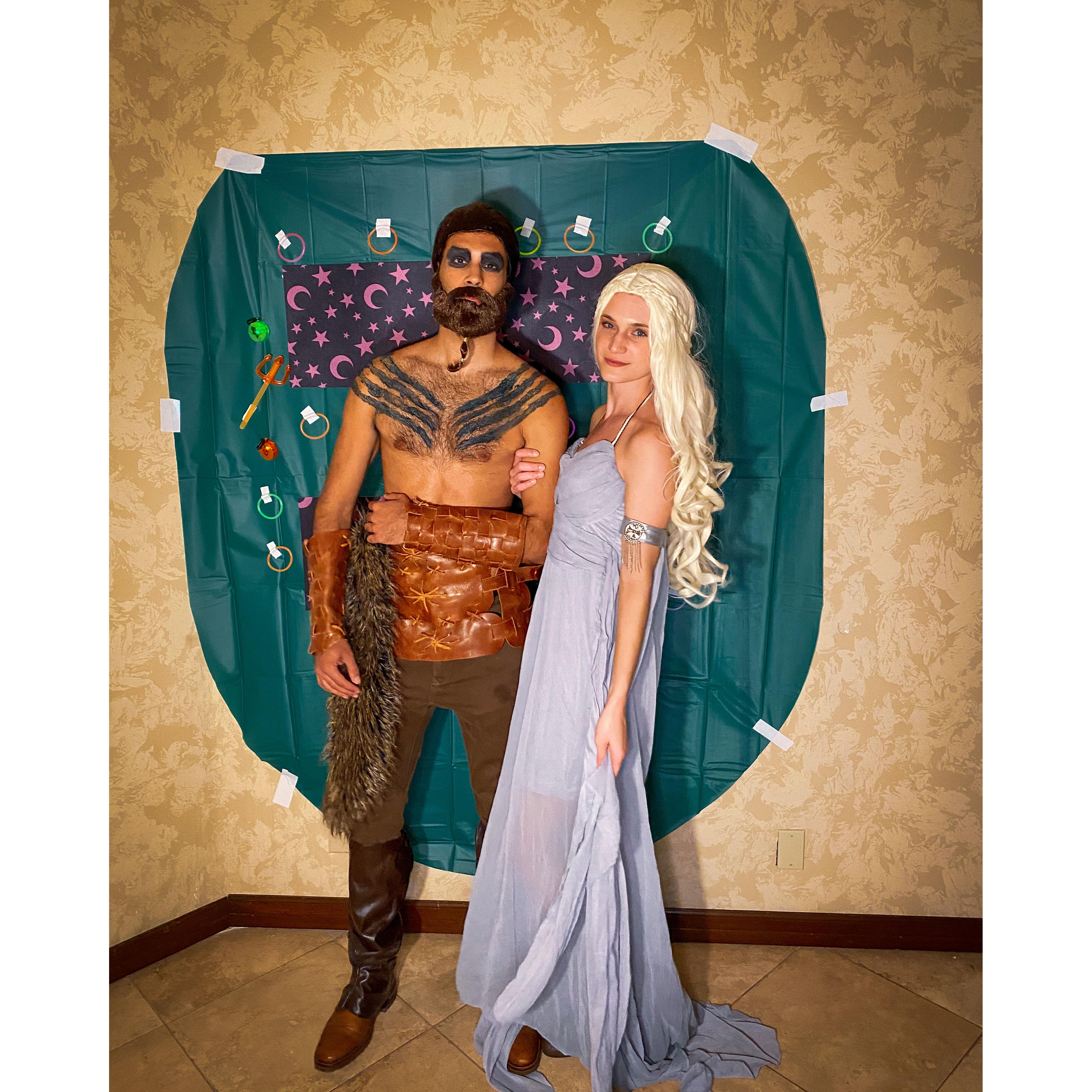 Our first Halloween: Khal Drogo and Khaleesi