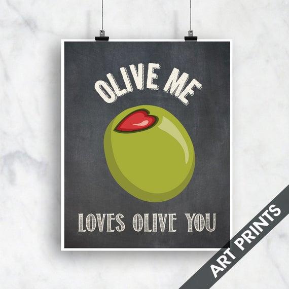 Olive Me Loves Olive You (Olive) - Art Print 8x10