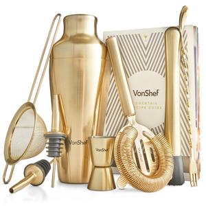 VonShef - Premium Brushed Parisian Cocktail Shaker Set
