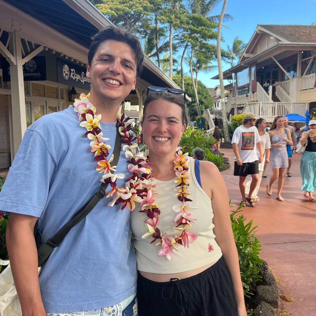 We created a traditional Hawaiian Lei