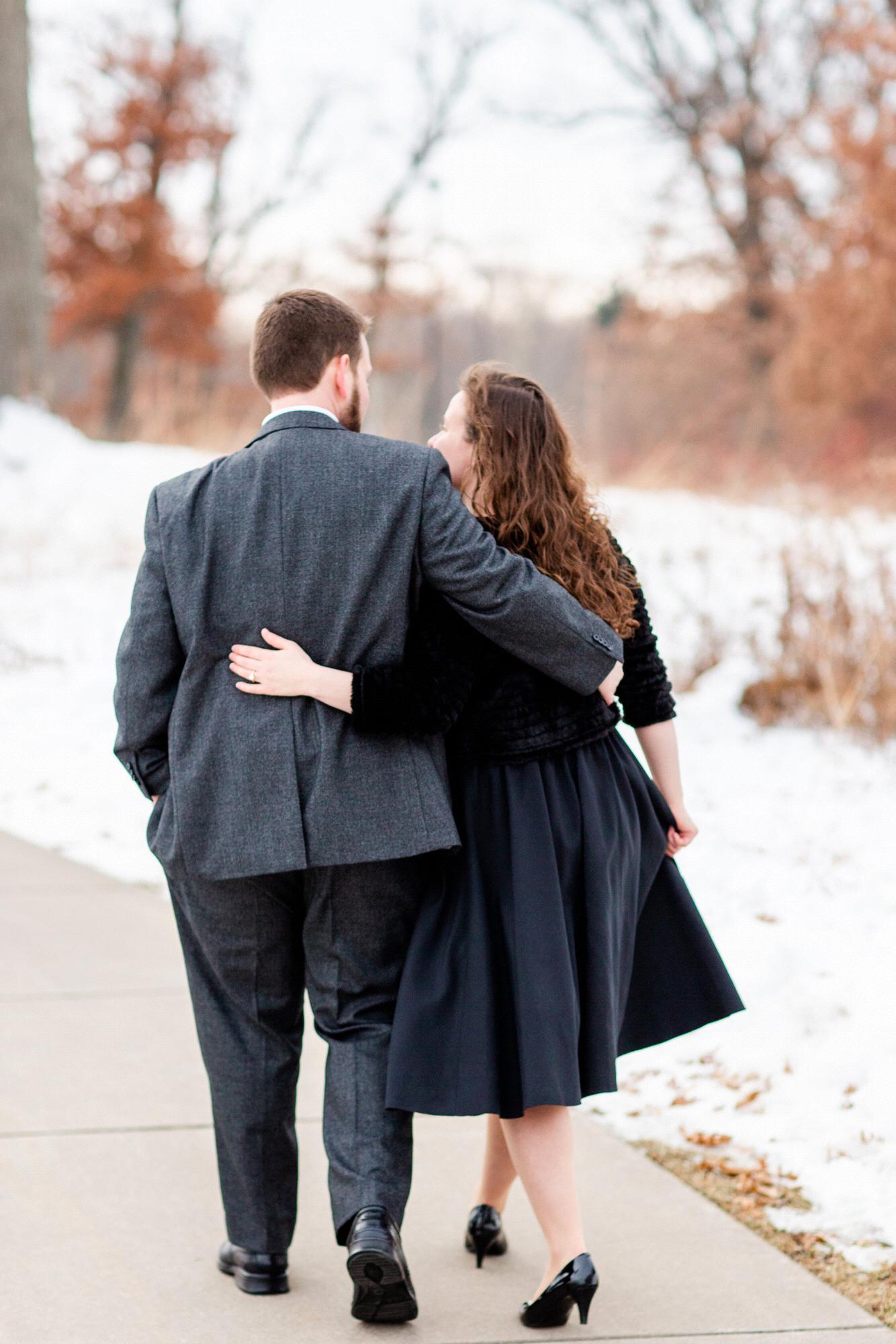 Engagement Photos at Silverwood Park in St. Anthony, MN - December 7, 2019 (photo credit: Katzie & Ben Photography)