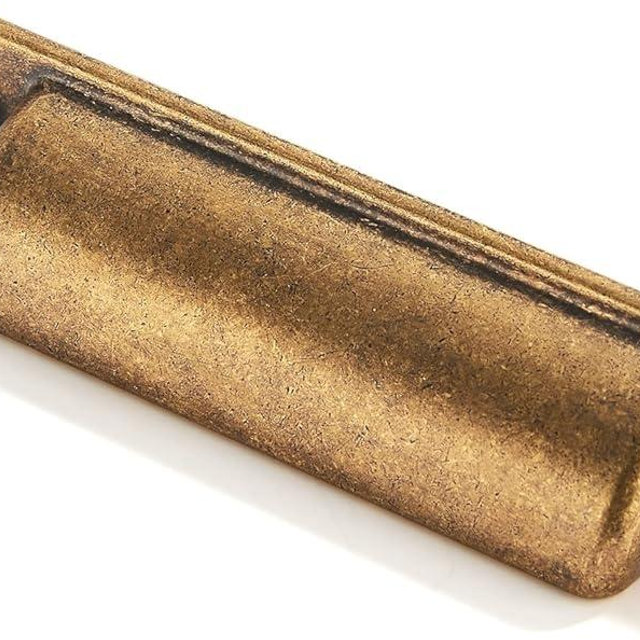 khtumeware 10 Pack 4"(102mm) Vintage Drawer Pulls Antique Brass Cabinet Bin Cup Pulls Kitchen Hardware Cabinet Handles Drawer Handles Knobs.