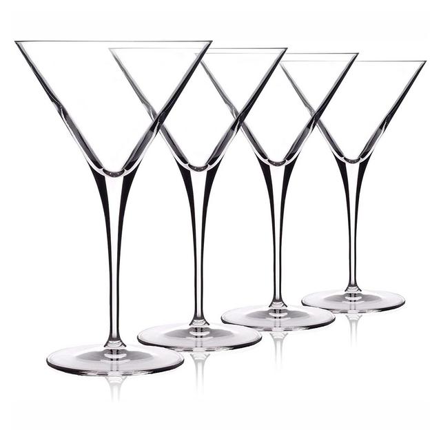 Luigi Bormioli Crescendo 10-Ounce Martini Glasses, 4-Piece, 10 oz.