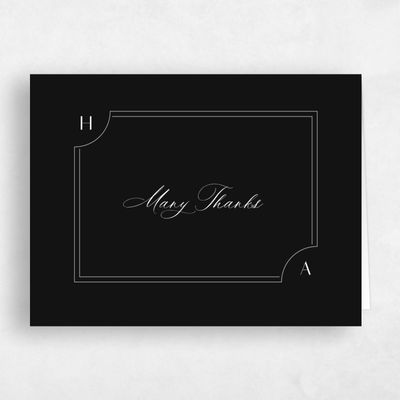 Black Wedding Thank You - Lynx Landscape