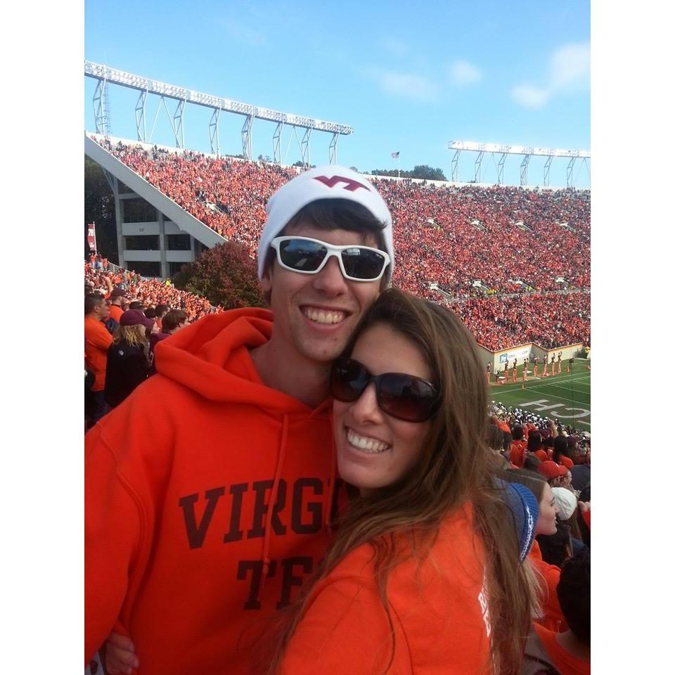 Junior year first Orange Effect Hokie football game 2013!