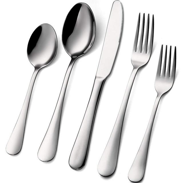 Devico 20-Piece Flatware Set, Stainless Steel Utensil Silverware Metal Cutlery Sets with Forks Spoons Knives, Reusable, Dishwasher Safe, Service for 4