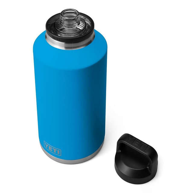 YETI Rambler 64 oz Bottle, Vacuum Insulated, Leakproof, Stainless Steel with Chug Cap, Big Wave Blue