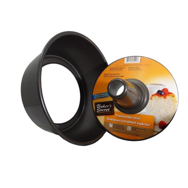 Baker's Secret 10-Inch Non-Stick Basic Angel Food Cake Pan 2 Piece Set