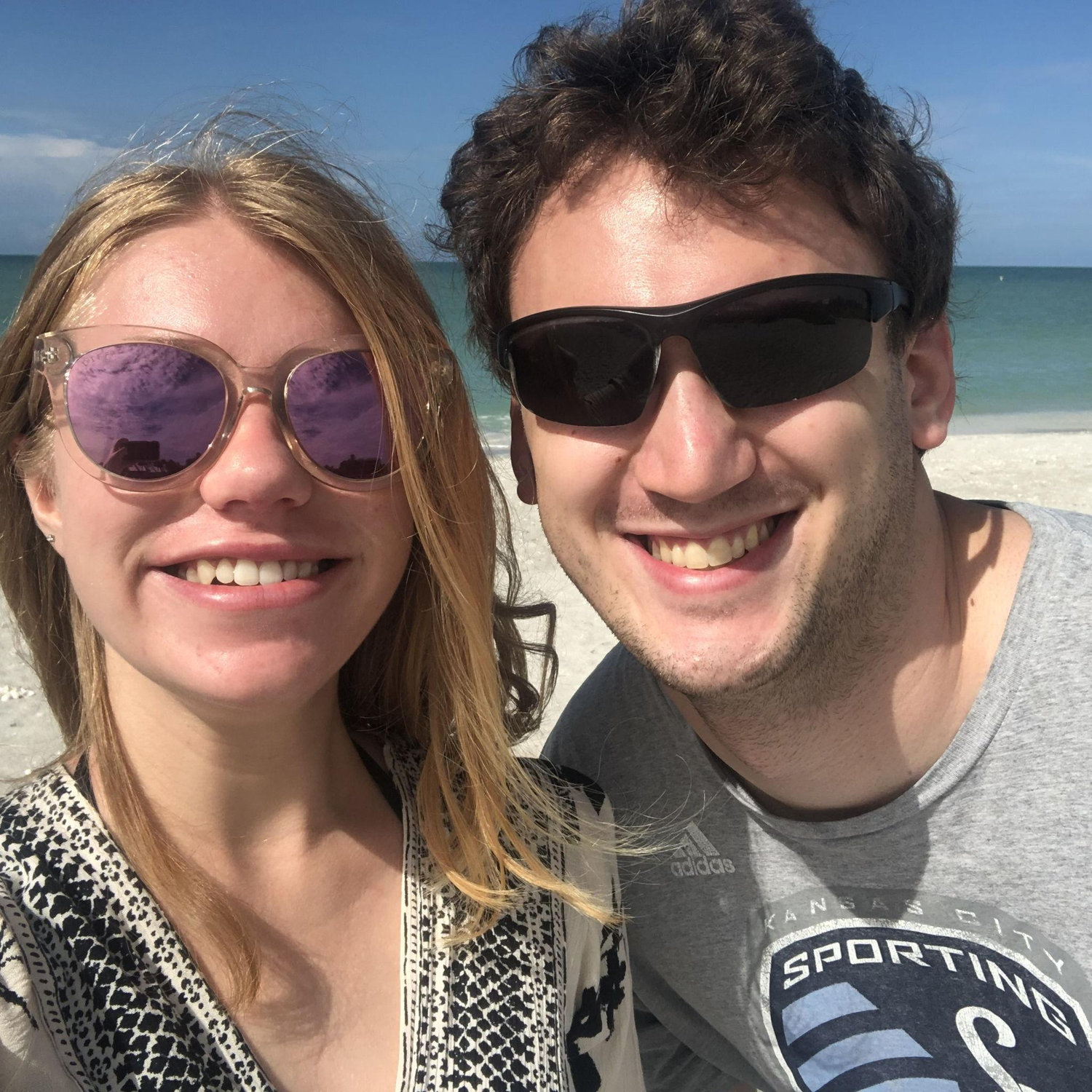 Our first vacation together--we went to Sanibel