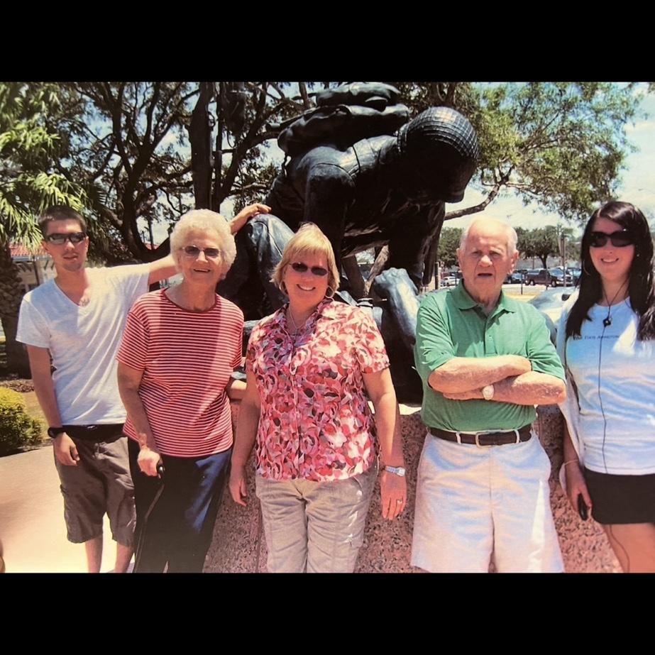meg and chris with their mama and grandparents.