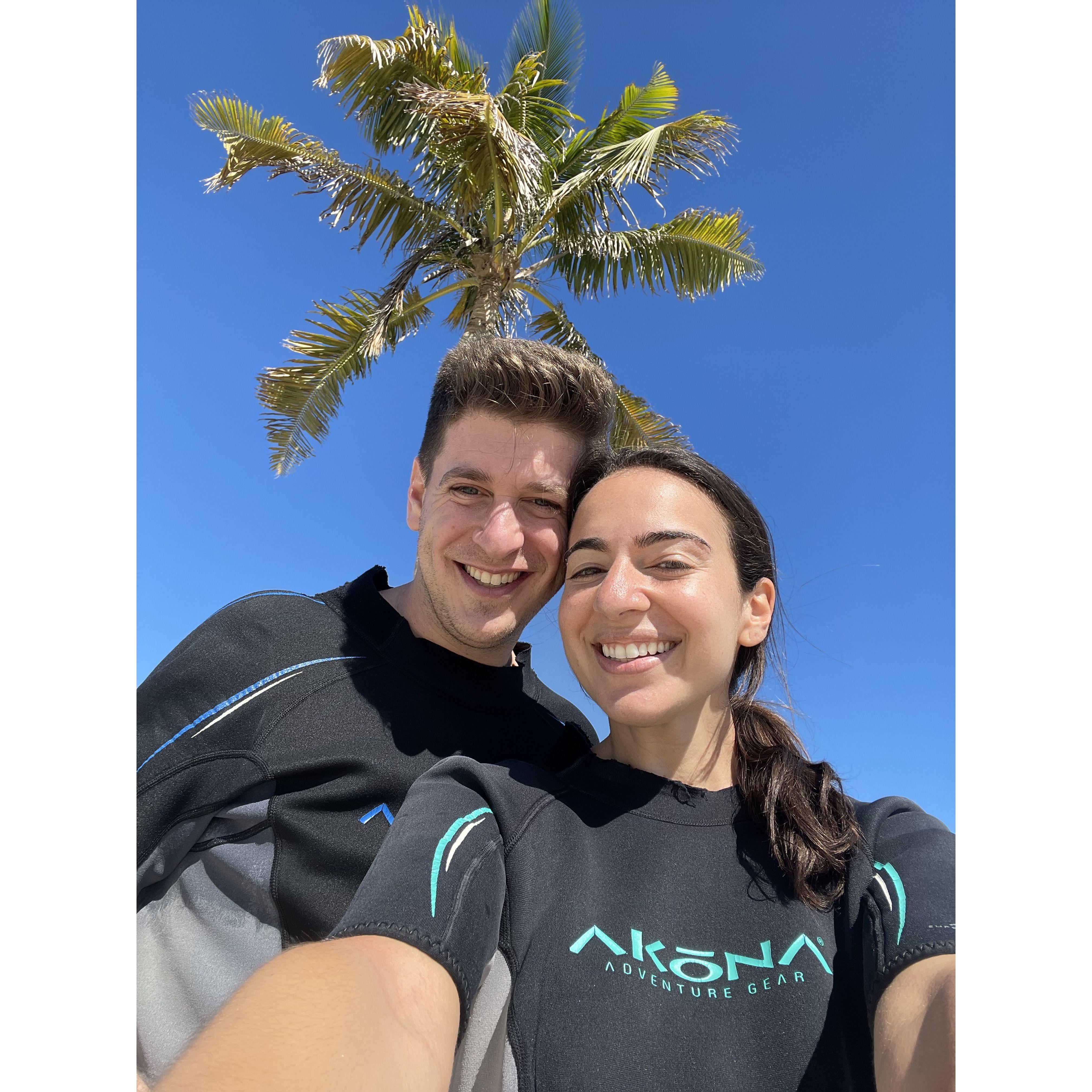 After we went scuba diving in Belize!