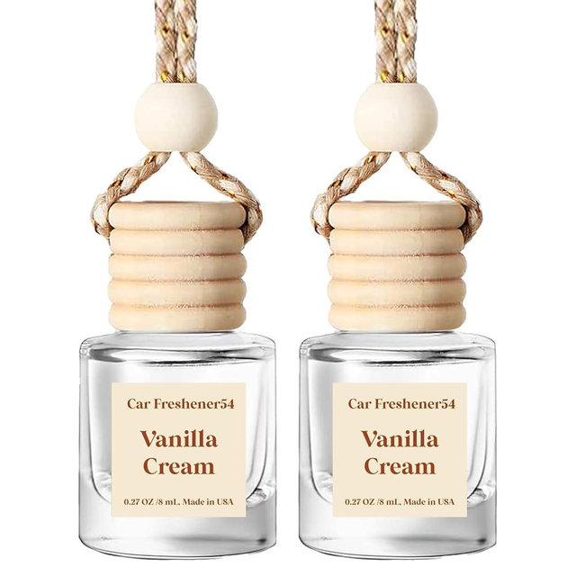 HoogaLife Car Air Freshener Diffuser – Revitalize Your Drive with Hanging Air Freshener Diffuser Aromatic Bliss On The Go(Vanilla Cream)